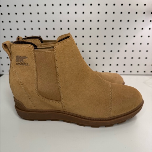 Sorel Evie II Chelsea Boot Waterproof Suede NL5020 Caribou Buff Women's Size 9.5 - Picture 2 of 16